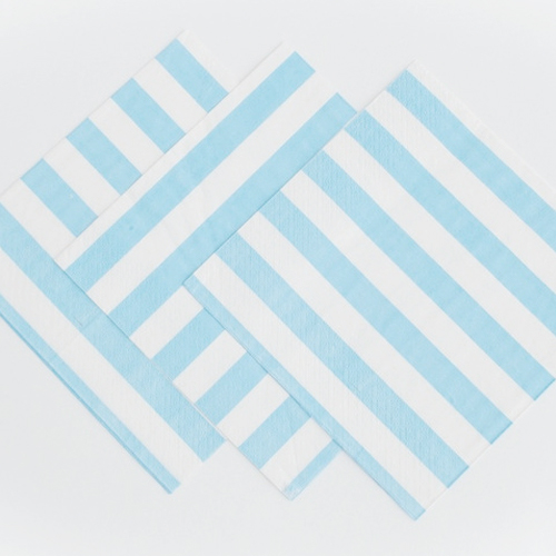 Stripes Light Blue Napkins